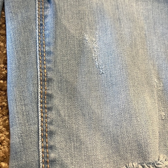 Wax BUTT I Love You light powder blue Skinny Distressed Leg Stretch Jeans size 7 - Picture 10 of 14